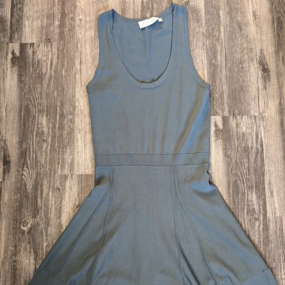 A.L.C. Stafford Fit Flare Bandage Tank Green Dress Sz Medium Workout Tennis - Picture 3 of 8